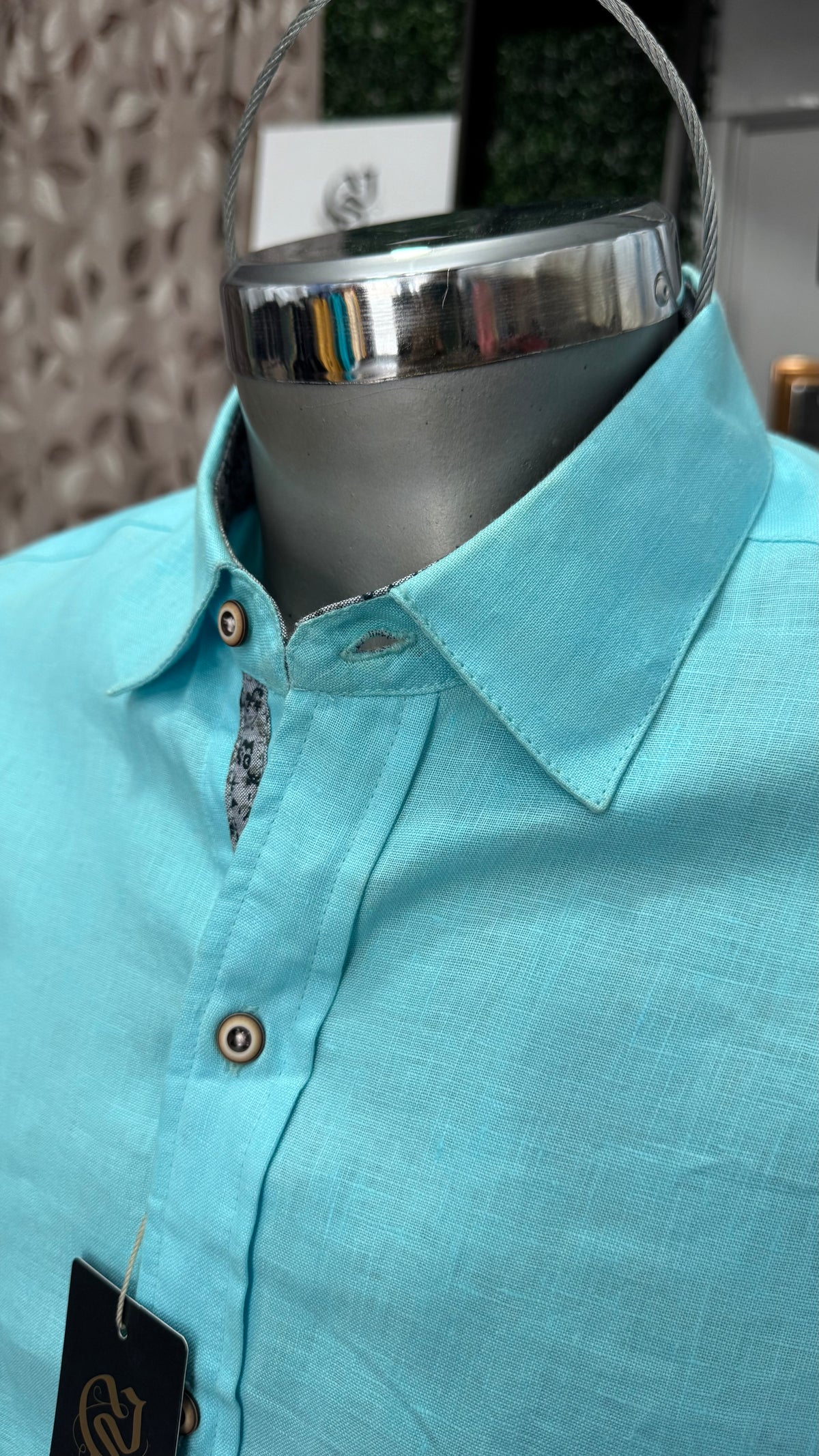 Camisa Color Aqua 100% lino