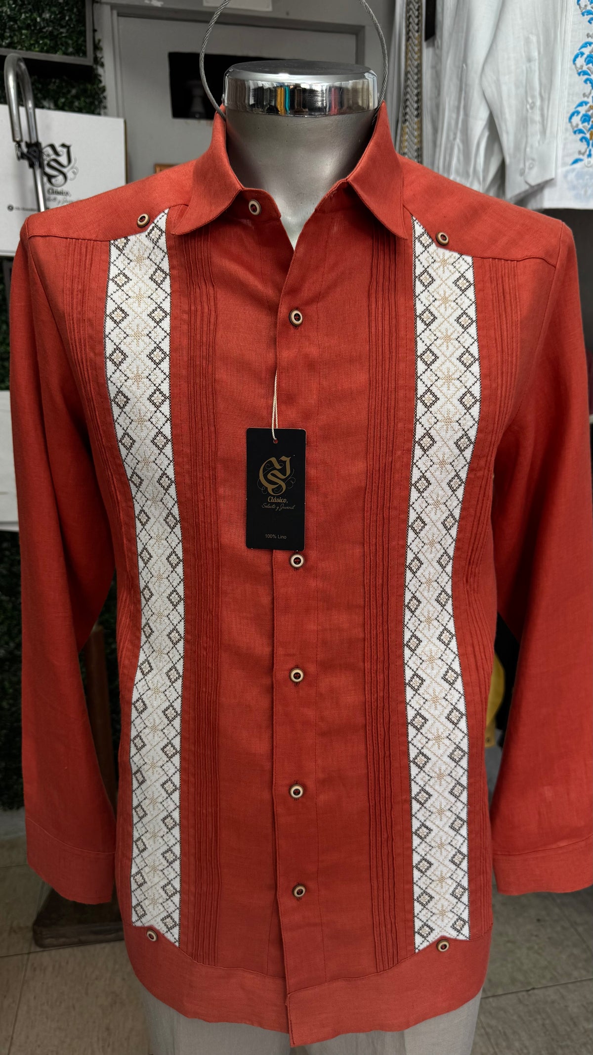 Guayabera Belem Shedrón 100% lino