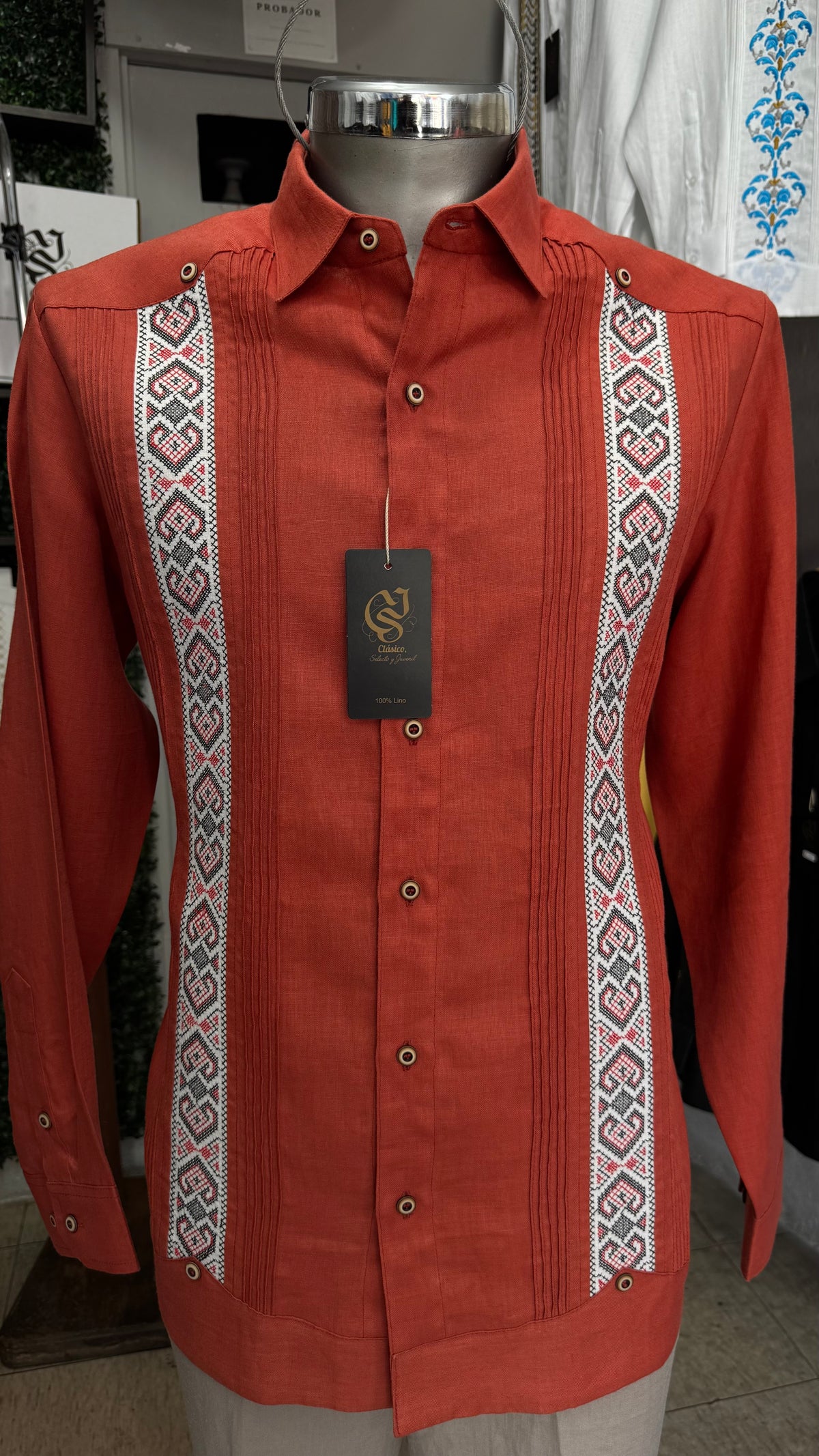 Guayabera Póker Shedrón 100% lino