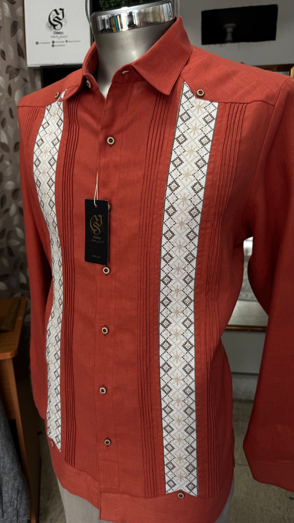Guayabera Belem Shedrón 100% lino
