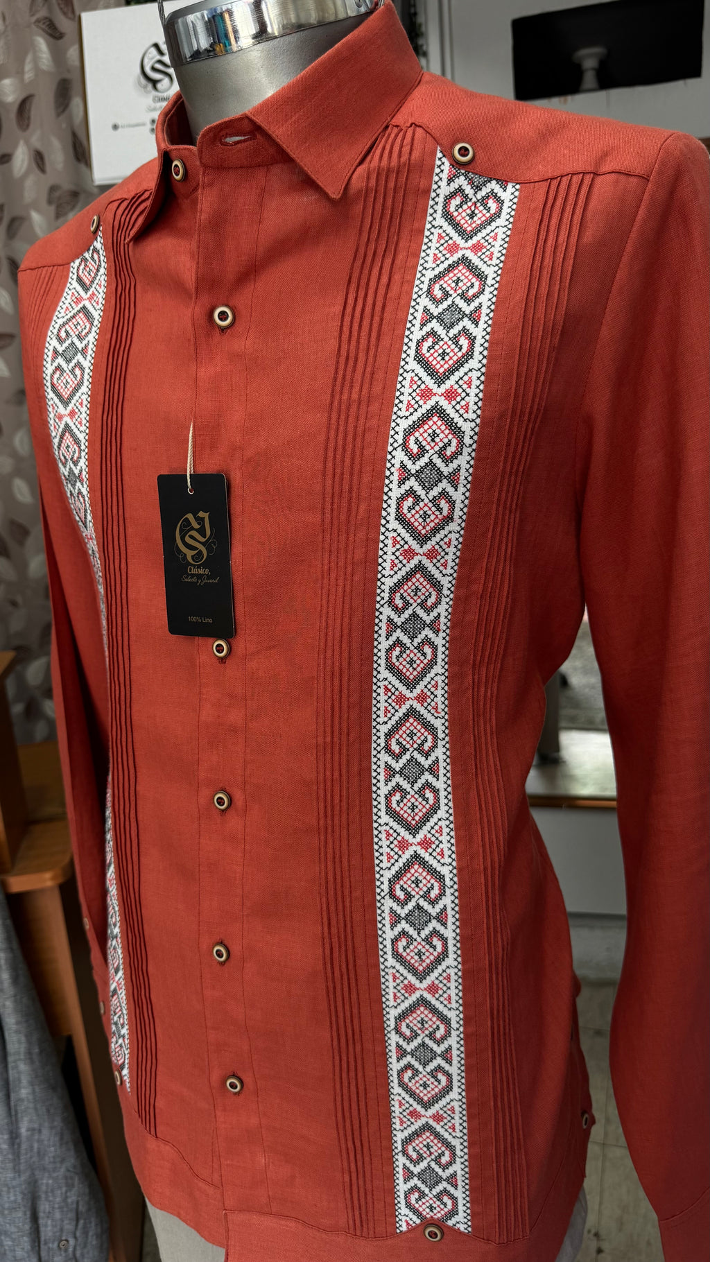 Guayabera Póker Shedrón 100% lino