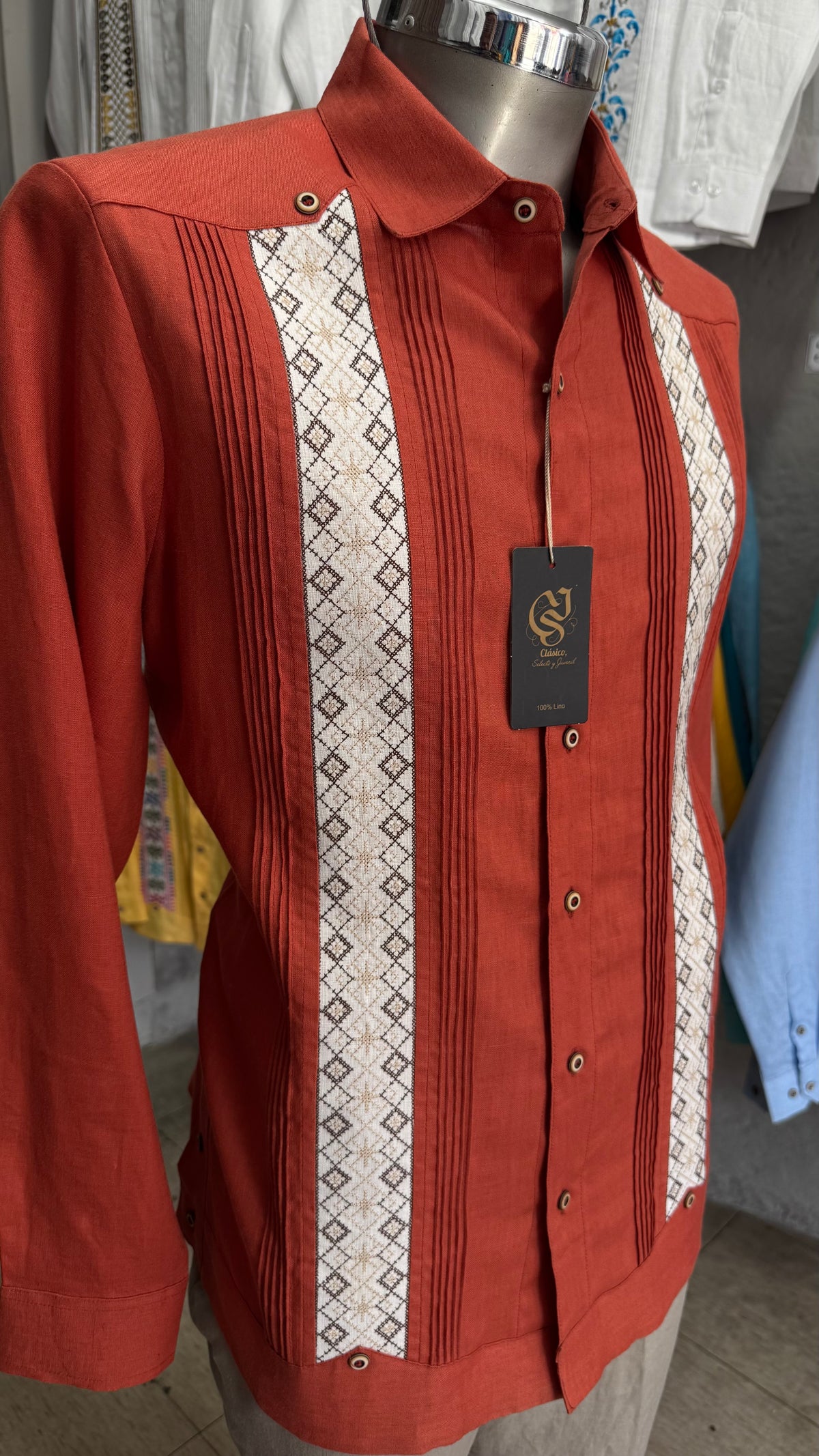 Guayabera Belem Shedrón 100% lino
