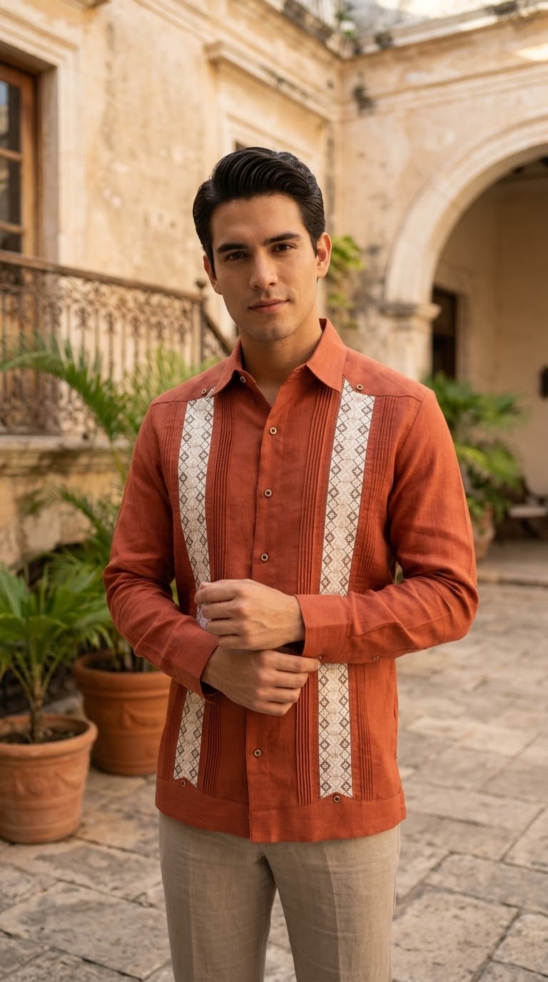Guayabera Belem Shedrón 100% lino