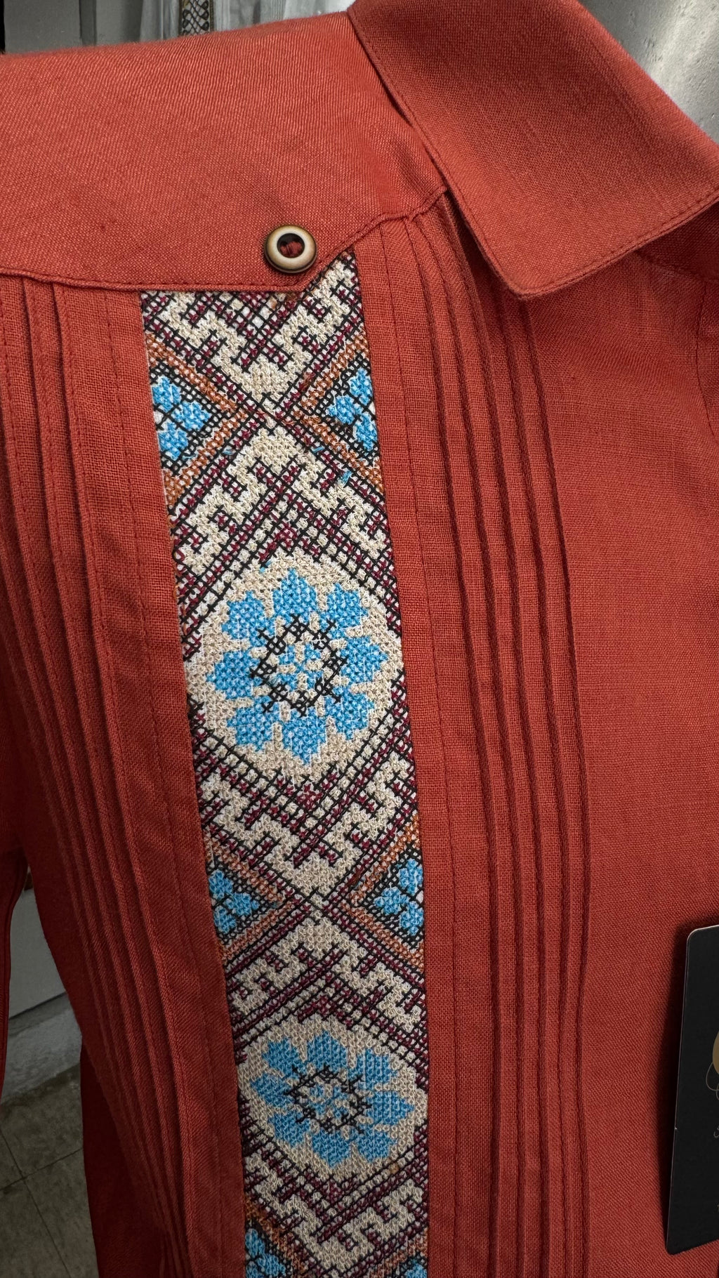Guayabera Mosaico Shedrón 100% lino