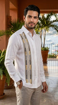 Guayabera Infinito Blanca 100% lino