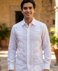 Guayabera Espiral Blanco 100% lino