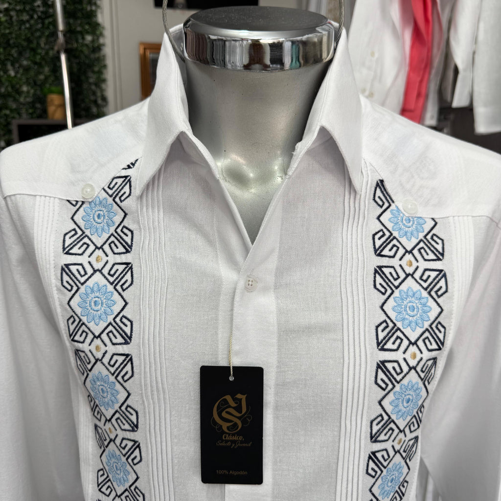 Guayabera Prisma Blanco Algodón