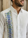 Guayabera Diamante Blanco 100% lino
