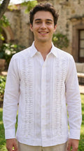Guayabera Imperial Blanco 100% lino