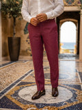 Pantalón Color Vino 100% lino