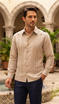 Guayabera Cizalla Caki 100% lino