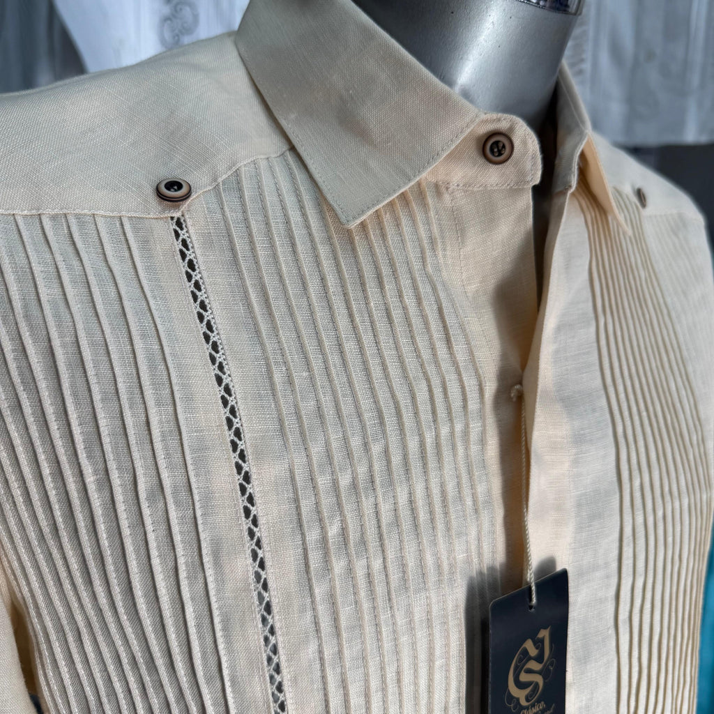 Guayabera Majagua Beige 100% lino