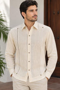 Guayabera Majagua Beige 100% lino